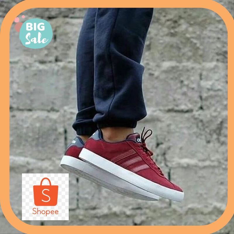 Termurah Sepatu Casual ADIDAS VL COURT MAROON ORIGINAL BNWB Terlaris