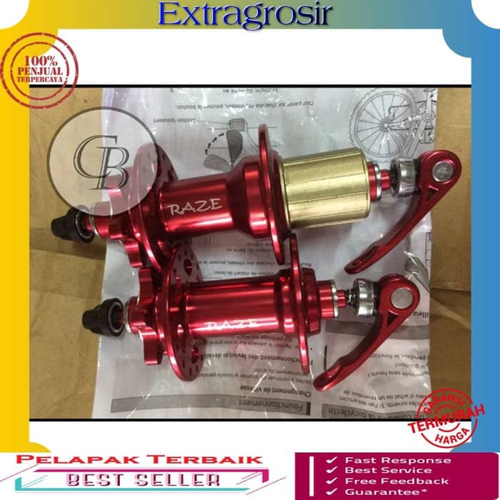 Hub Sepeda Bos Sepeda Merah Lubang 36 Hitam Lubang 32 Jangkrik Raze