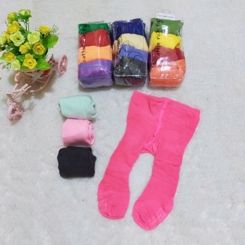 Isi 1 pcs Legging Bayi Polos Tutup Kaki Carter Love Premium Cotton Rich ada Anti Selip