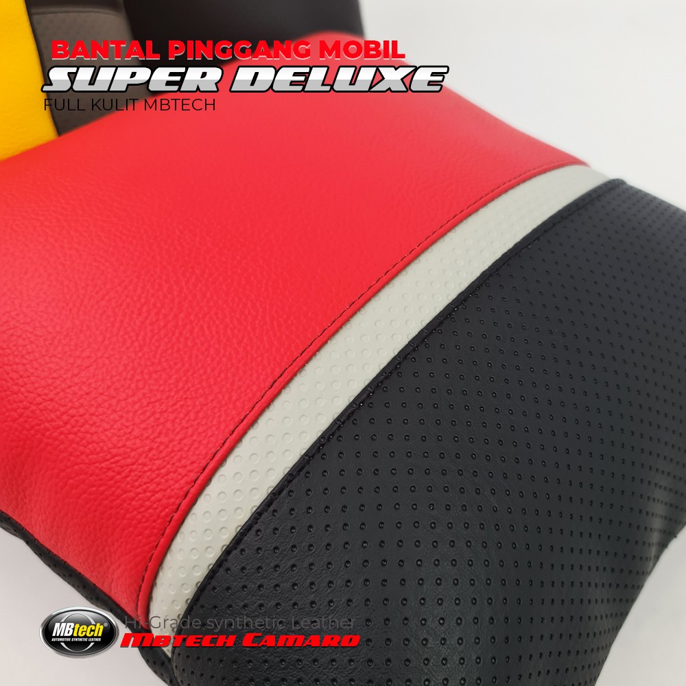 Bantal Sandaran Pinggang / Bantal Mobil Kulit MBTECH - SUPER DELUXE