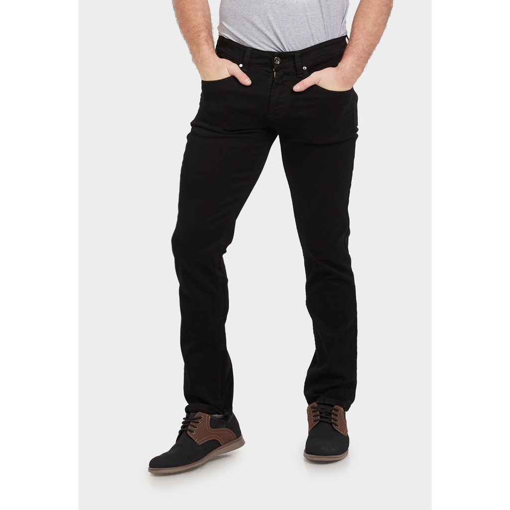 JBBoss Celana Panjang Jeans Polyring Stretch Regular Fit (Black) / Ramayana Jatinegara