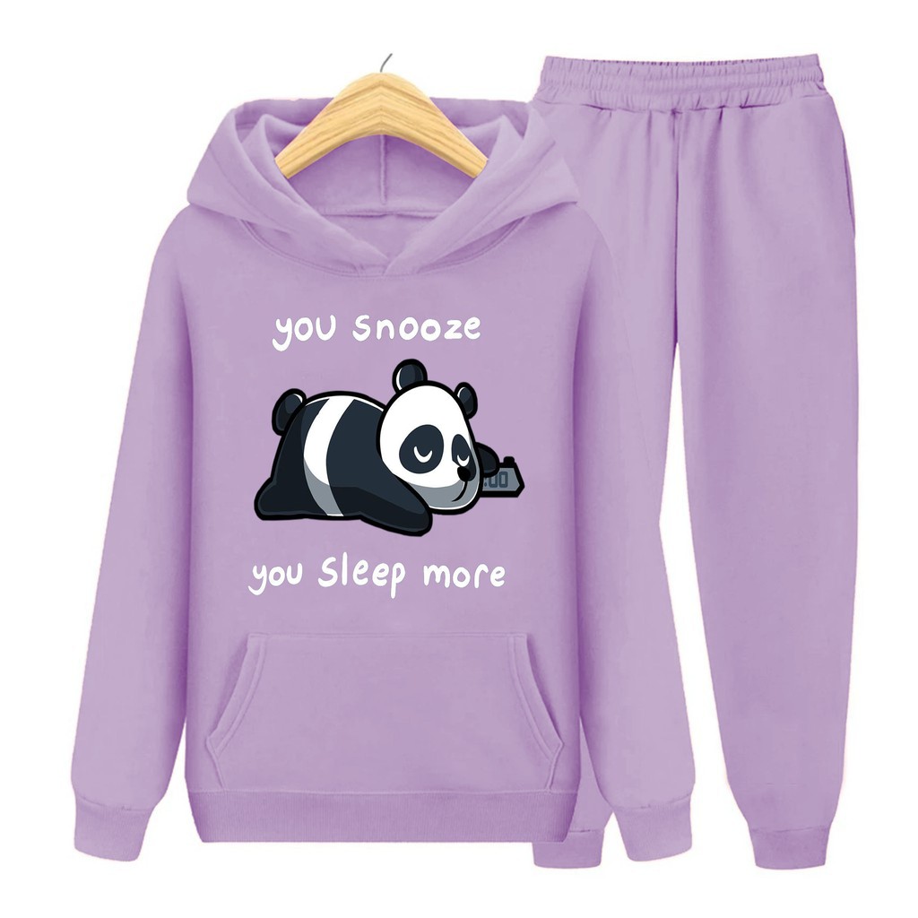 YMF - Setelan Sweater Hoodie Panda Sleep Snooze | Anak-Remaja ( SET Hoodie - Sleep Snooze )®