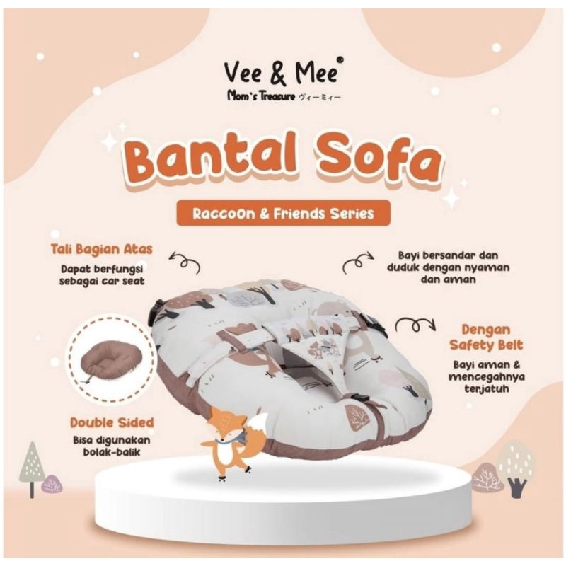 Vee &amp; Mee Sofa Bayi Raccoon &amp; Friends - VMS1050