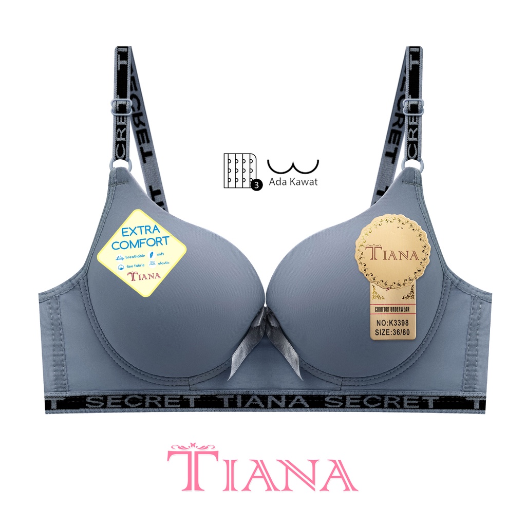 TIANA | Push Up Bra Kait 3 / Bra Kawat Tiana Secret / art TN K3398