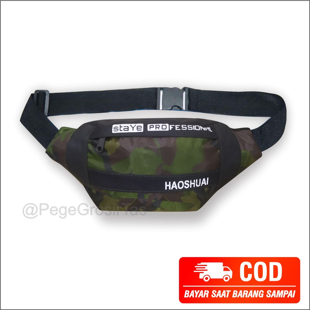 Tas Selempang Waistbag Motif Doreng Army Pria Tas Pinggang Slingbag Bahu Cowok Keren - PG - 8856