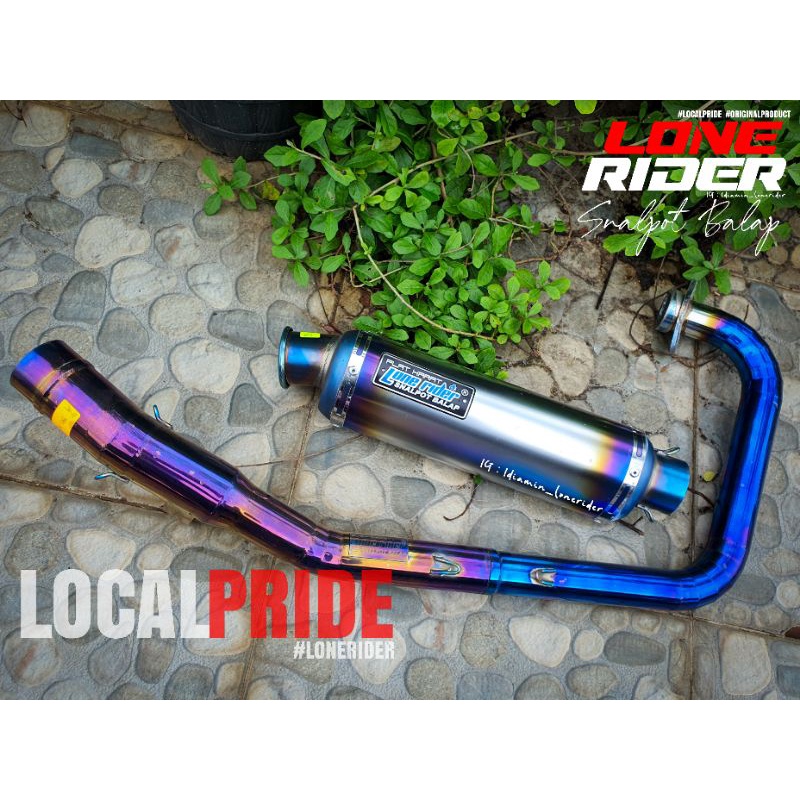 Knalpot LR Lone Rider Original - HE - High End Sanblast Blue - SCORPIO