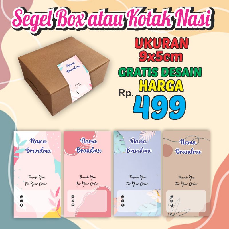 

Cetak Stiker Segel Box Kotak Nasi/Makanan/Kemasan