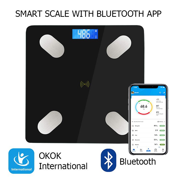 Timbangan Badan Digital Bluetooth - Alat Pengukur Berat Badan Smart Scale Conect Bluetooth