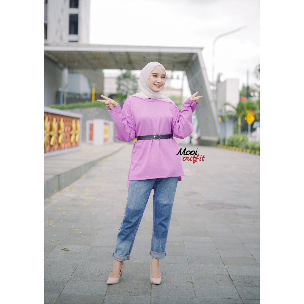 Blouse Oversize - Blouse Jumbo - Kaos Knit Jumbo