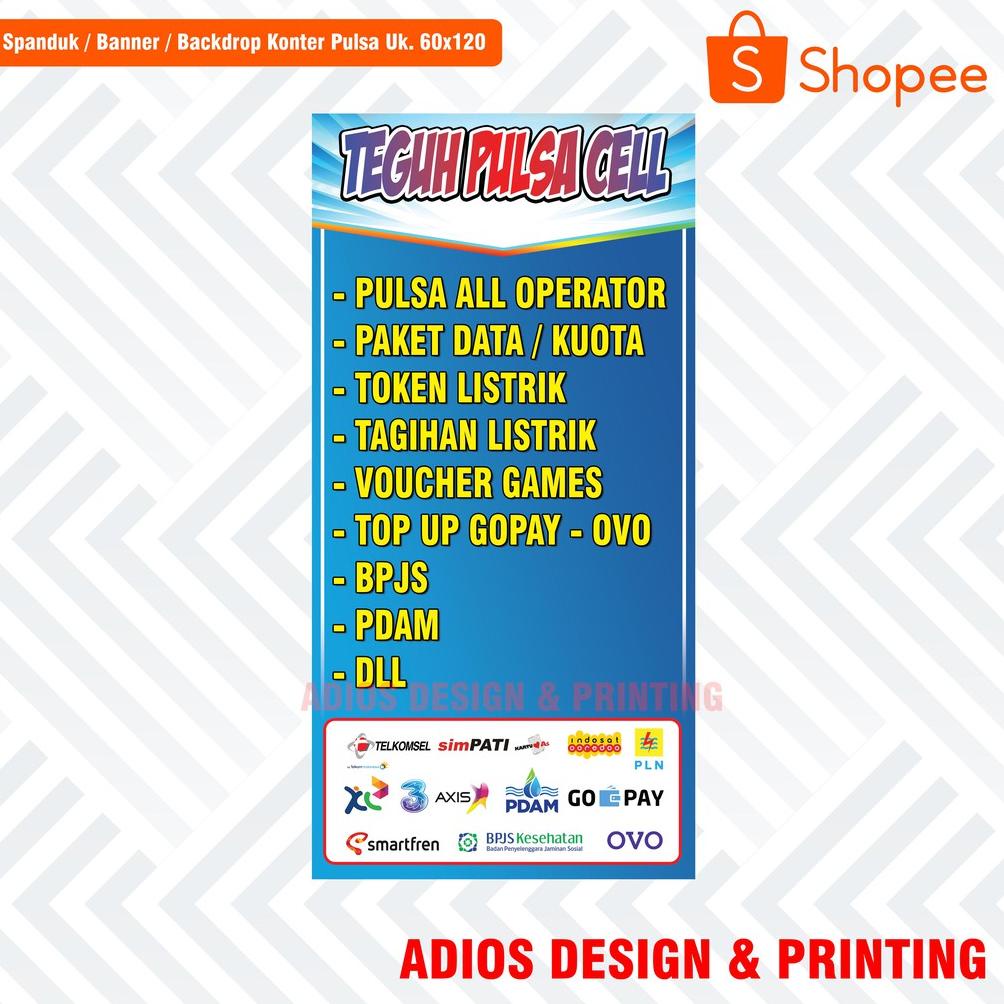 Banner Spanduk Pulsa Ukuran 120X60 Cm