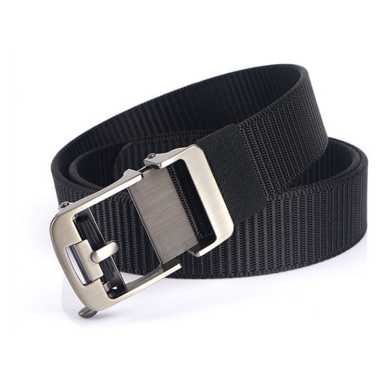 Ikat Pinggang Pria Canvas Nylon Belt Nylon Canvas Sabuk Pria Nylon Kepala Logam Besi