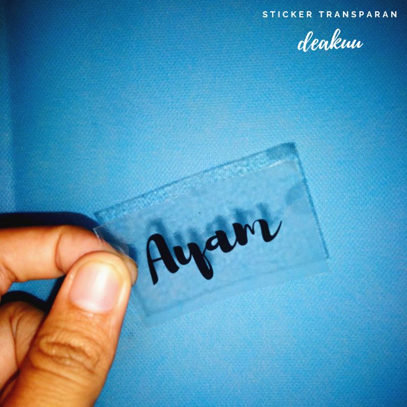 

Sticker transparan bumbu dapur (L-Z)