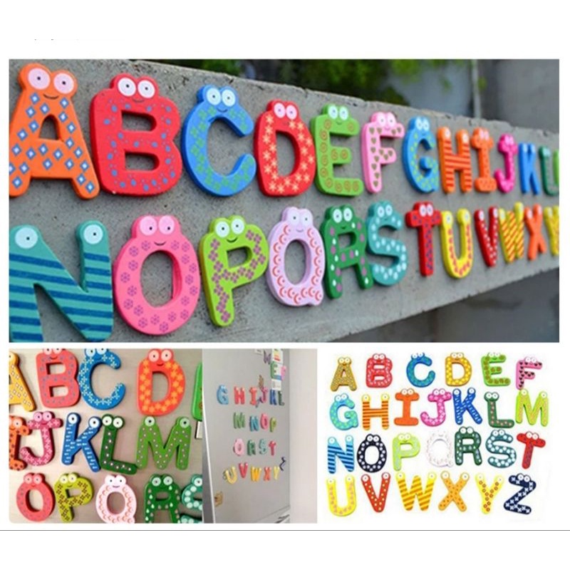 Mainan Edukasi Alphabet Magnet Kulkas Tempelan Huruf