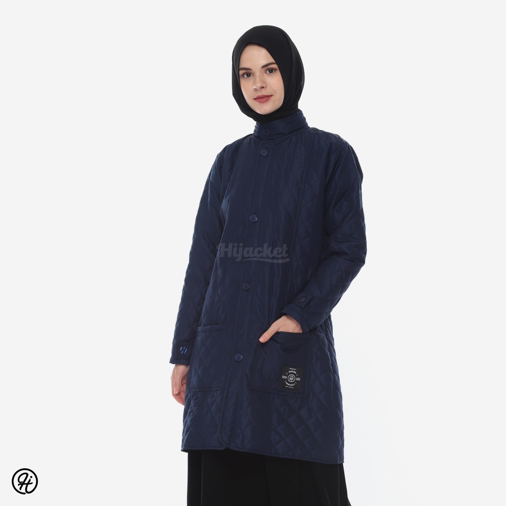 ⭐️BEBAS ONGKIR⭐️ HIJACKET BELVA ORIGINAL JAKET WANITA JAKET MUSLIMAH HIJABER PERTAMA DI INDONESIA-INDIGO BLUE (NAVY)