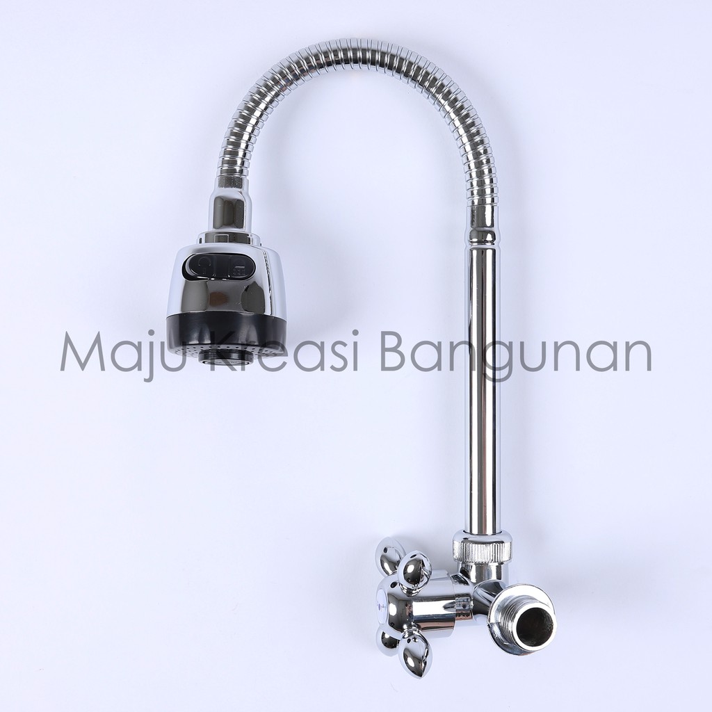 TERMURAH Kran Angsa Fleksibel Kepala On Off Cuci Piring Keran Sink Stainless Stanlis Dapur Grosir