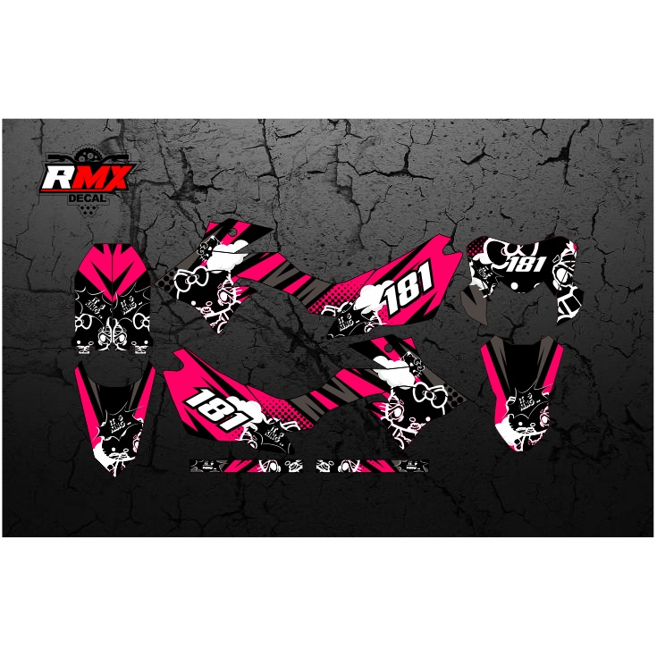 DECAL DTRACKER FULLBODY (014) DEKAL STIKER DTRACKER 150 SE 2016 2017 2018 2019 2020 2021 2022 HITAM 
