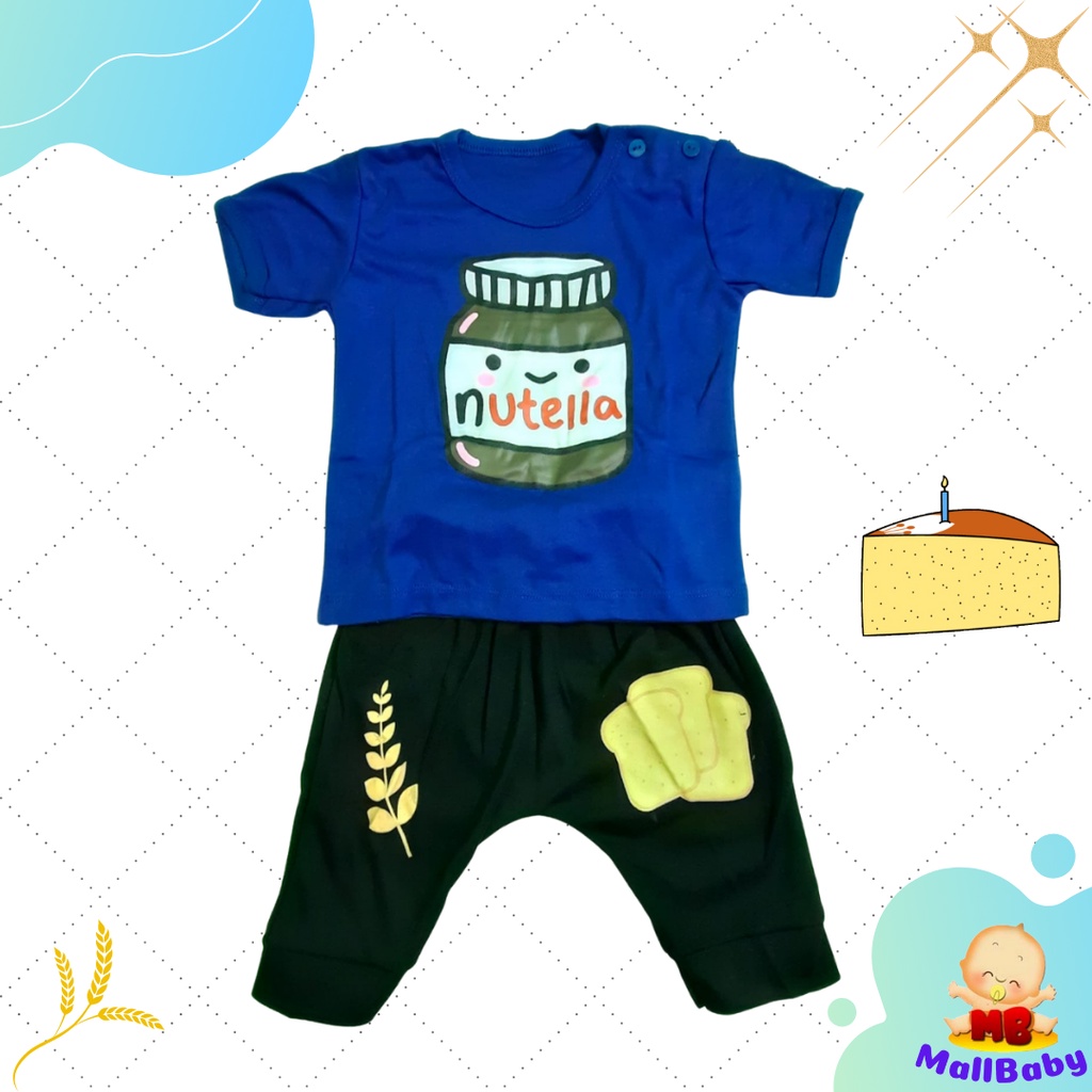 Baju Bayi Laki Laki 6-12 Bulan Setelan Bayi Laki Laki 1 Tahun Chocolate