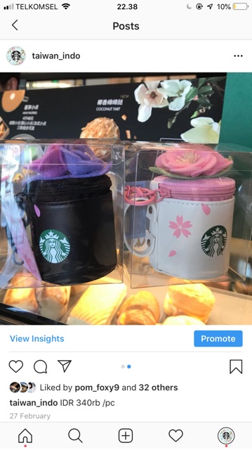 Starbucks China Limited Sakura Card and Coin Pouch