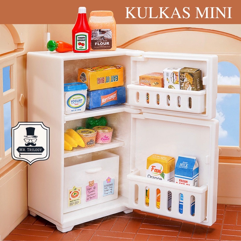 Miniatur Kulkas Pendingin Mini Anak Perempuan Hadiah Kado Ultah Mainan Edukasi Hiasan Home Playground