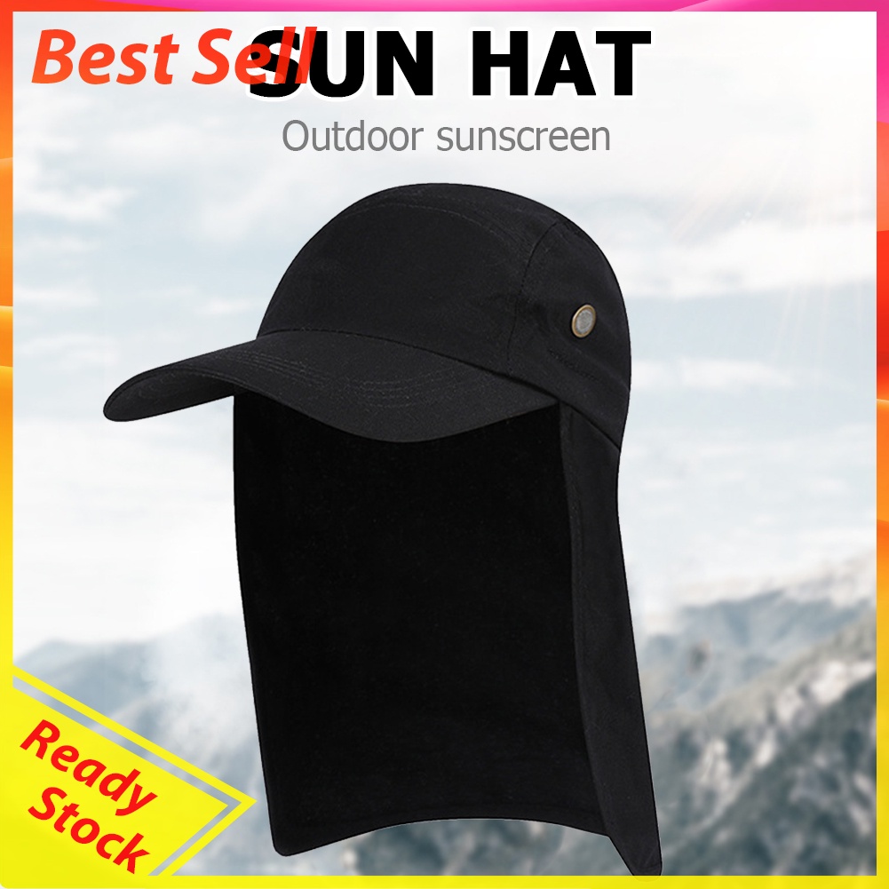 Unisex Fishing Hat Sun Visor Cap Sun Protection with Ear Neck Flap Cover