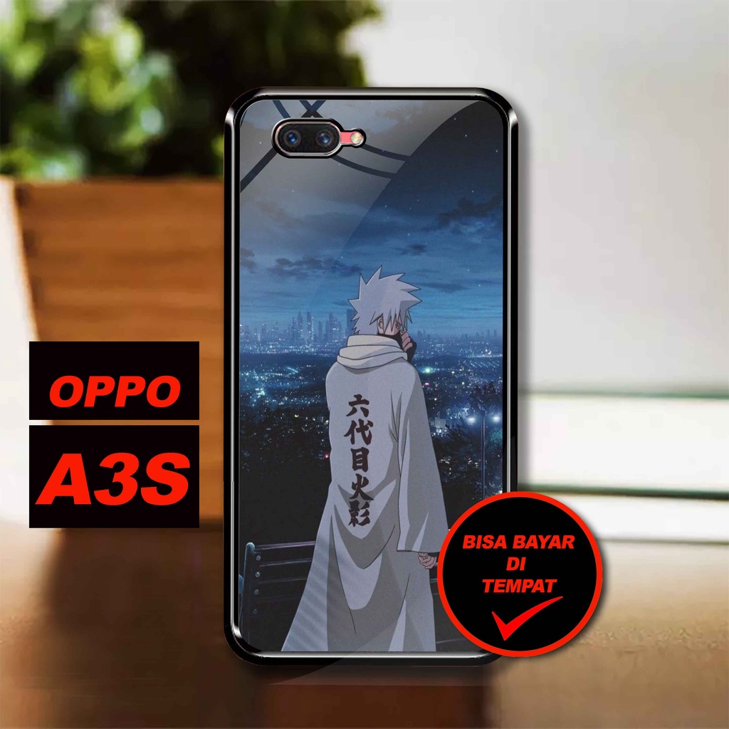 CA Case Hardcase OPPO A3S Realme C1 Glossy Motif Anime naruto02 Unik 2D Case Kilau Softcase Casing S