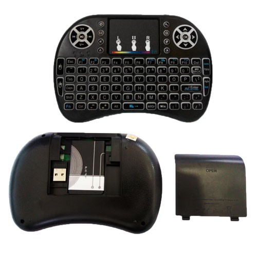 ITSTIRE Keyboard Mini Wireless Backlit 3 Warna Rechargeable untuk TV Box