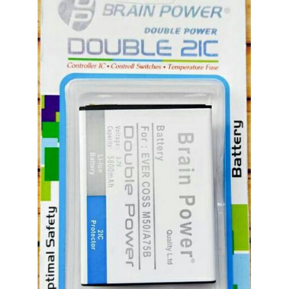 batre batrai evercoss M50 A75B M50 Star double power original brain power