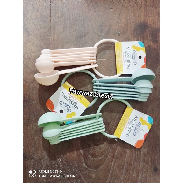 Sendok Takar Avalon Set 6 in 1 Measuring Spoon Hawaii - SENDOK SET BUMBU