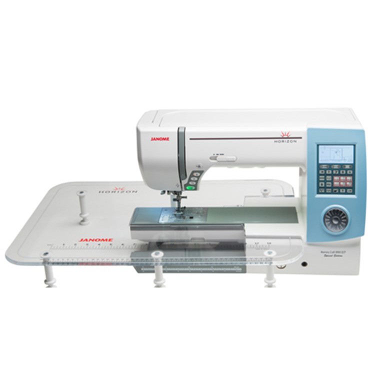 Janome Horizon Mc8900QCP Spesial Edition Mesin jahit Komputer Model Long Arm - Biru Putih