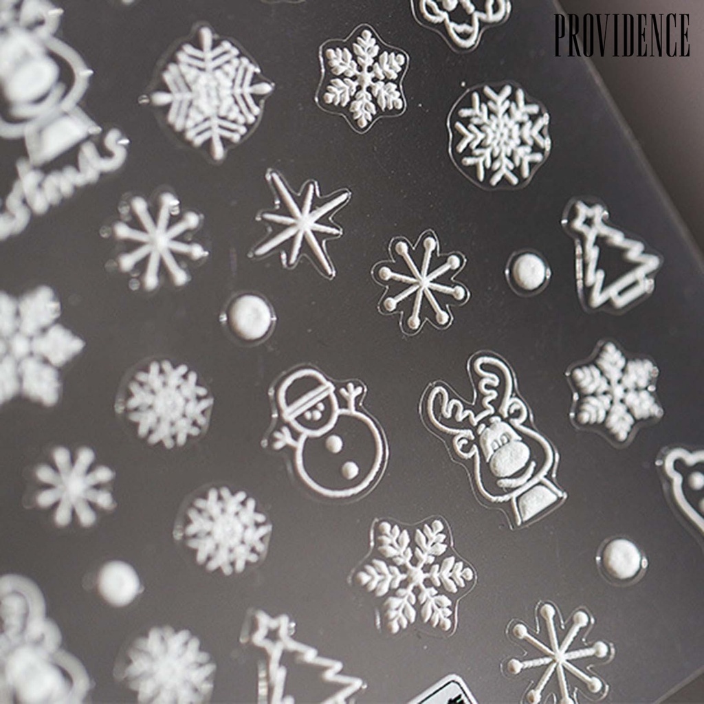 Providence Nail Sticker Christmas Patterns Embossed Ultra Thin Winter Xmas Nail Sticker Accessories Transfer for Manicure