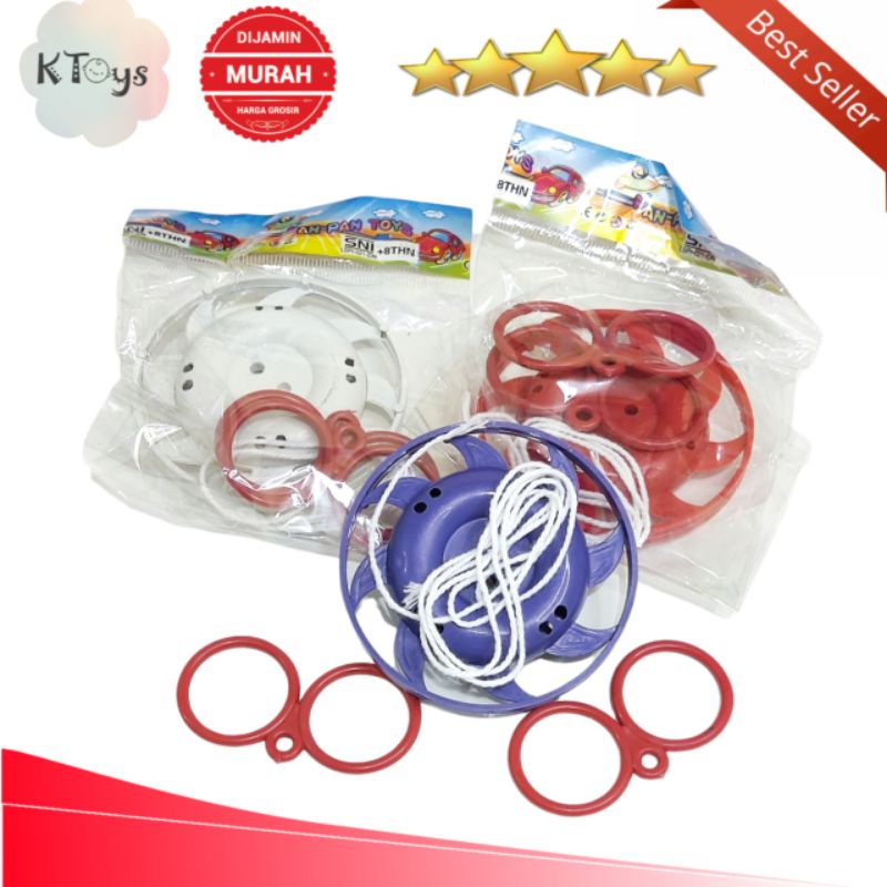 mainan gasing jantra tarik jadul plastik kecil mainan anak gangsing jadul