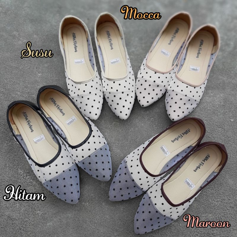 [AA] FLATSHOES DOTTY ORGANZA // sepatu wanita