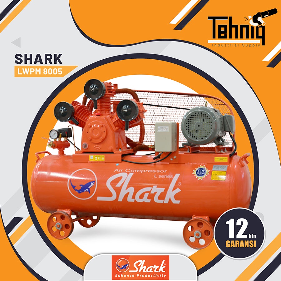 Shark Lwpm-8005 Belt Mesin Kompresor Angin Listrik 5 Hp