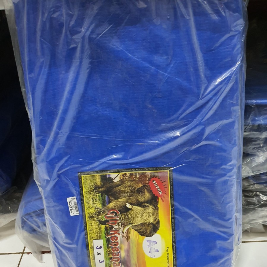 TERPAL HUJAN UKURAN A4S 3x3 PLASTIK-KOLAM-TENDA-TUTUP TRUK SILVER-BIRU/COKLAT A4S 3x3