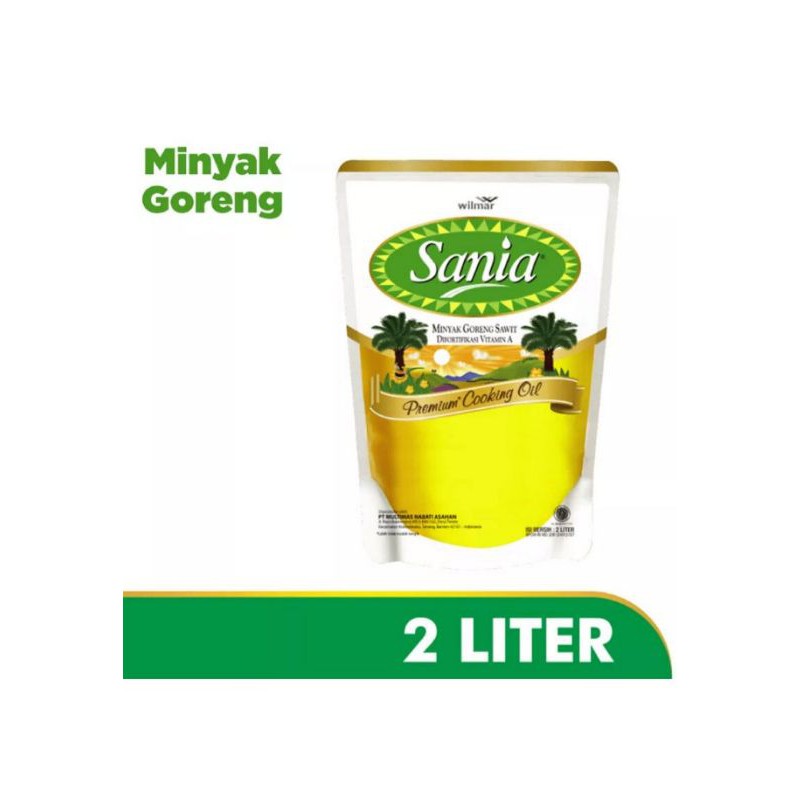 

SANIA Premium Cooking Oil Pouch 2L-minyak goreng sawit-minyak goreng - minyak goreng premium - sania