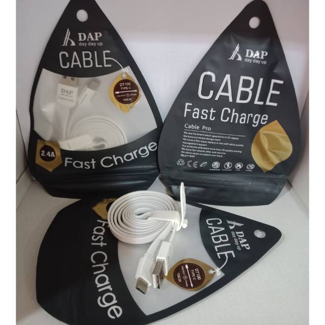 Kabel Data DAP DT100 Cable Charger Type-C Kabel Casan Tipe C Original