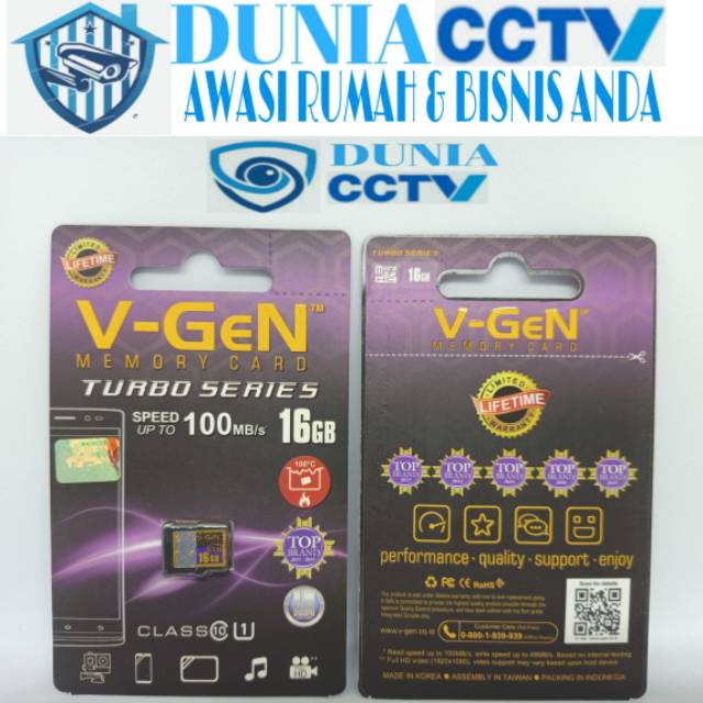 SD V-GeN Turbo 16GB Class 10 Micro SD VGEN Memory HP 16 GB NA