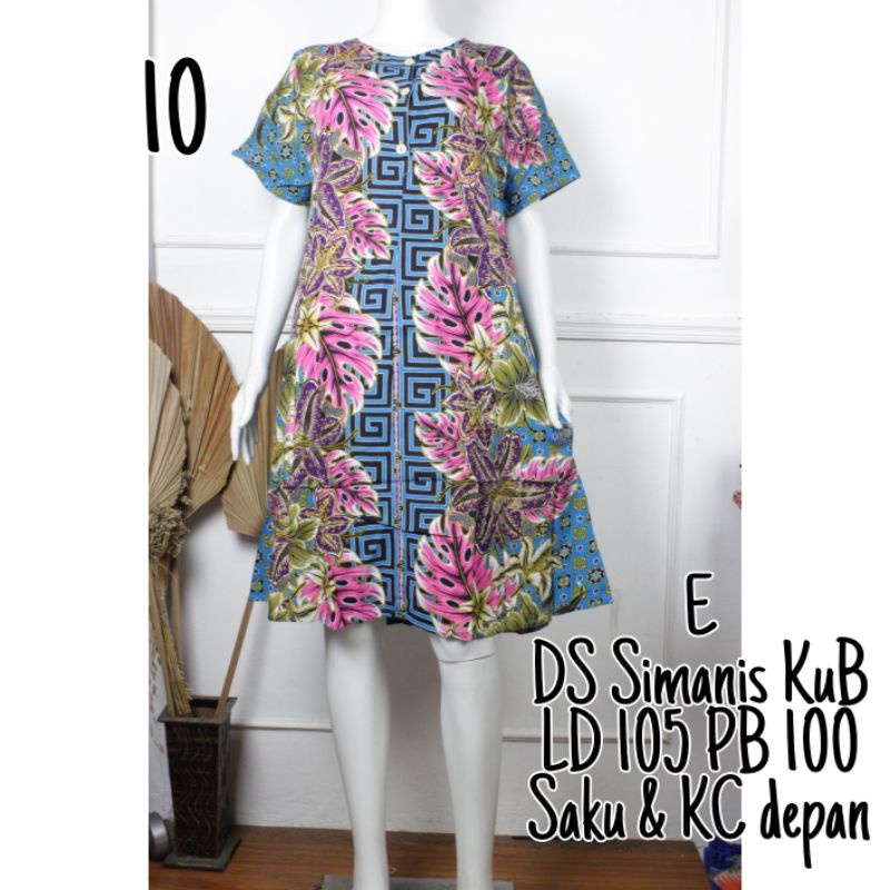 Daster Kencana Ungu Asli Label Biru pendek terbaru 2022 DS Simanis KUB  Grosir Murah Bekasi-2