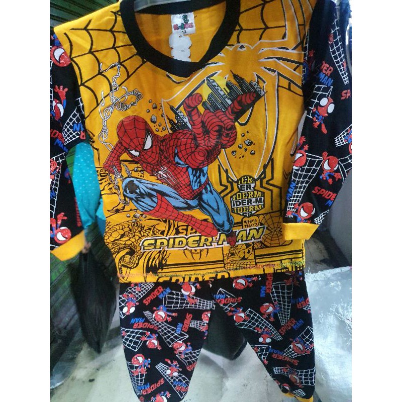 SETELAN BAJU ANAK SPIDERMAN LENGAN PANJANG