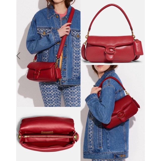 Coach C0772 Tabby Pillow shoulder bag Leather Red Apple