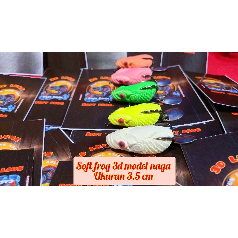 Umpan pancing sofrog ikan gabus dan toman model  naga killer ukuran 3 5 cm dr 3D Lure