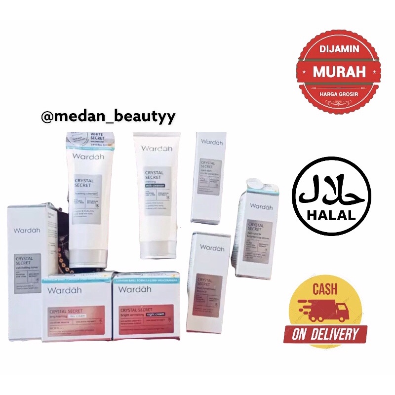 new CRYSTAL secret - wardah crystal secret ( white secret ) all series - wardah white crystal secret