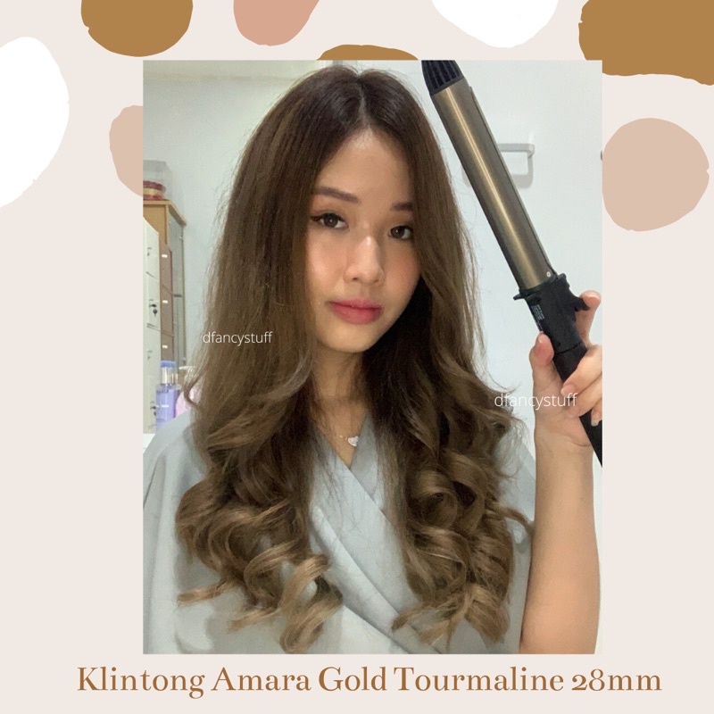 Klintong Amara Gold Tourmaline 28mm 32mm Original GARANSI 6 Bulan - catokan catok curly keriting