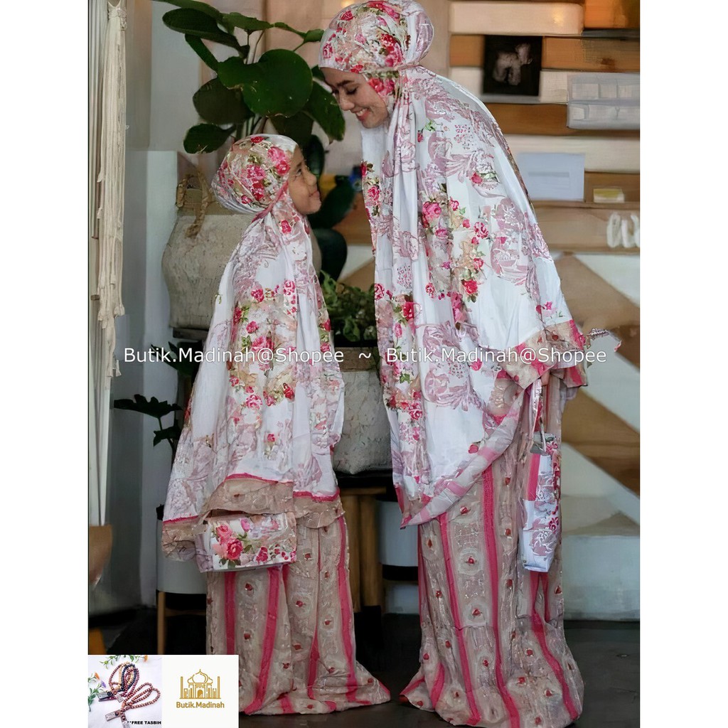BUTIK.MADINAH MUKENA COUPLE IBU ANAK NADIRA DAHLIA