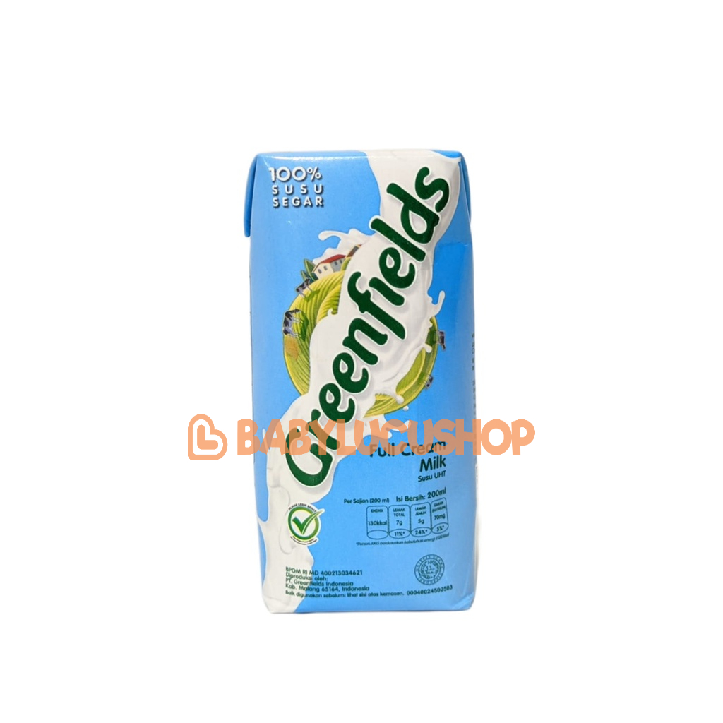 Susu Greenfields UHT 200ml Full Cream Cokelat Strawberry Milk Greenfield 1 PCS