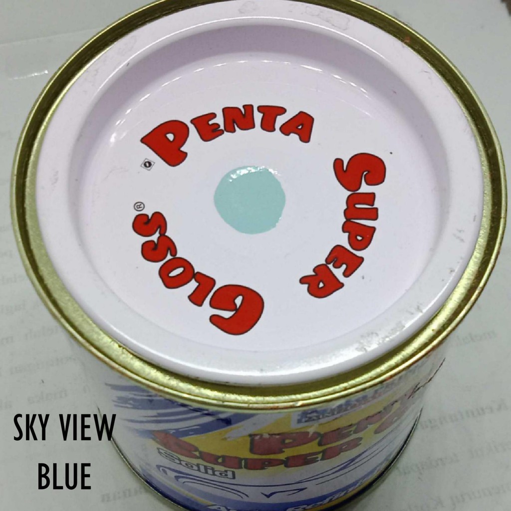 CAT PENTA SKY VIEW BLUE 1487 200cc - penta super gloss blue - cat biru muda penta - cat penta biru