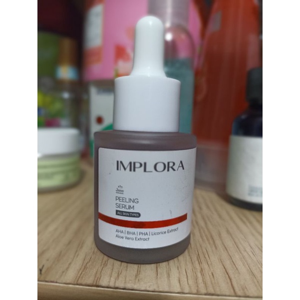 Preloved implora peeling serum exfo . expired 10 2024 .