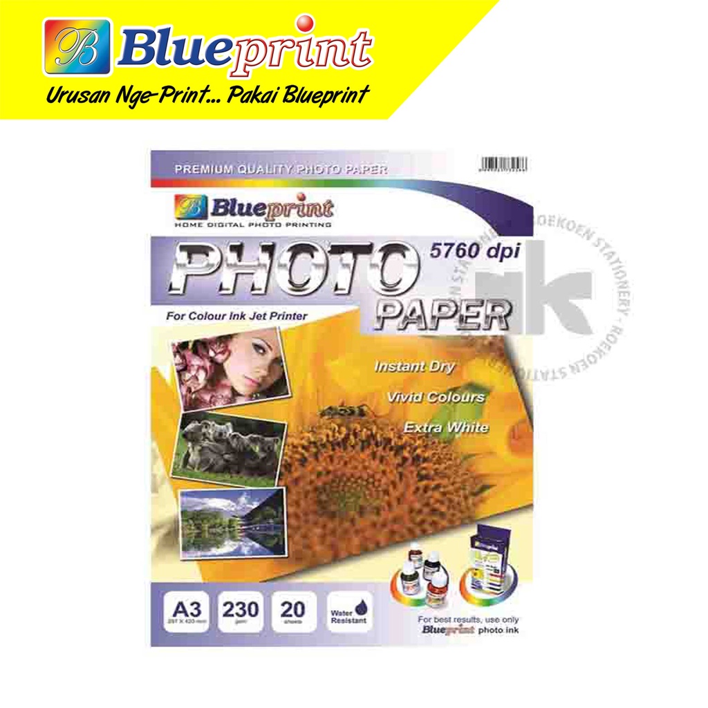 

Blueprint Kertas Foto A3 Matahari 230gsm (20 Sheet)