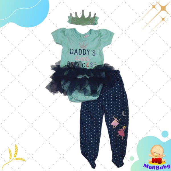 Baju Bayi Perempuan Lucu 0 3 6 9 Bulan Setelan Jumper Bayi Perempuan Celana Legging  Daddy's Princess