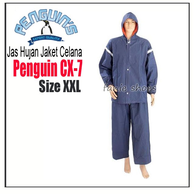 Jas Hujan Penguin's CX-7 XXL / Jas Hujan Jaket Celana / Jas Hujan PVC / Jas Hujan Tebal